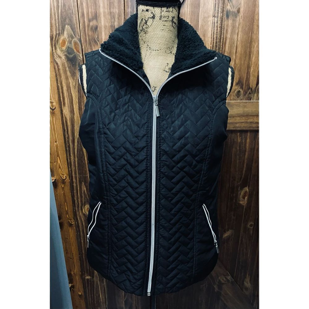 Smith’s American Black Winter Quilted Vest Size Medium Msrp $60